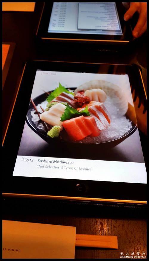 iPad Menu at 一心 Ishin Japanese Dining @ Old Klang Road