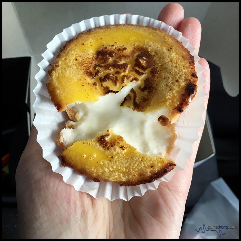 The Cheese Lava Tart filling from Bake Plan is quite milky and fluid with a thin pastry.