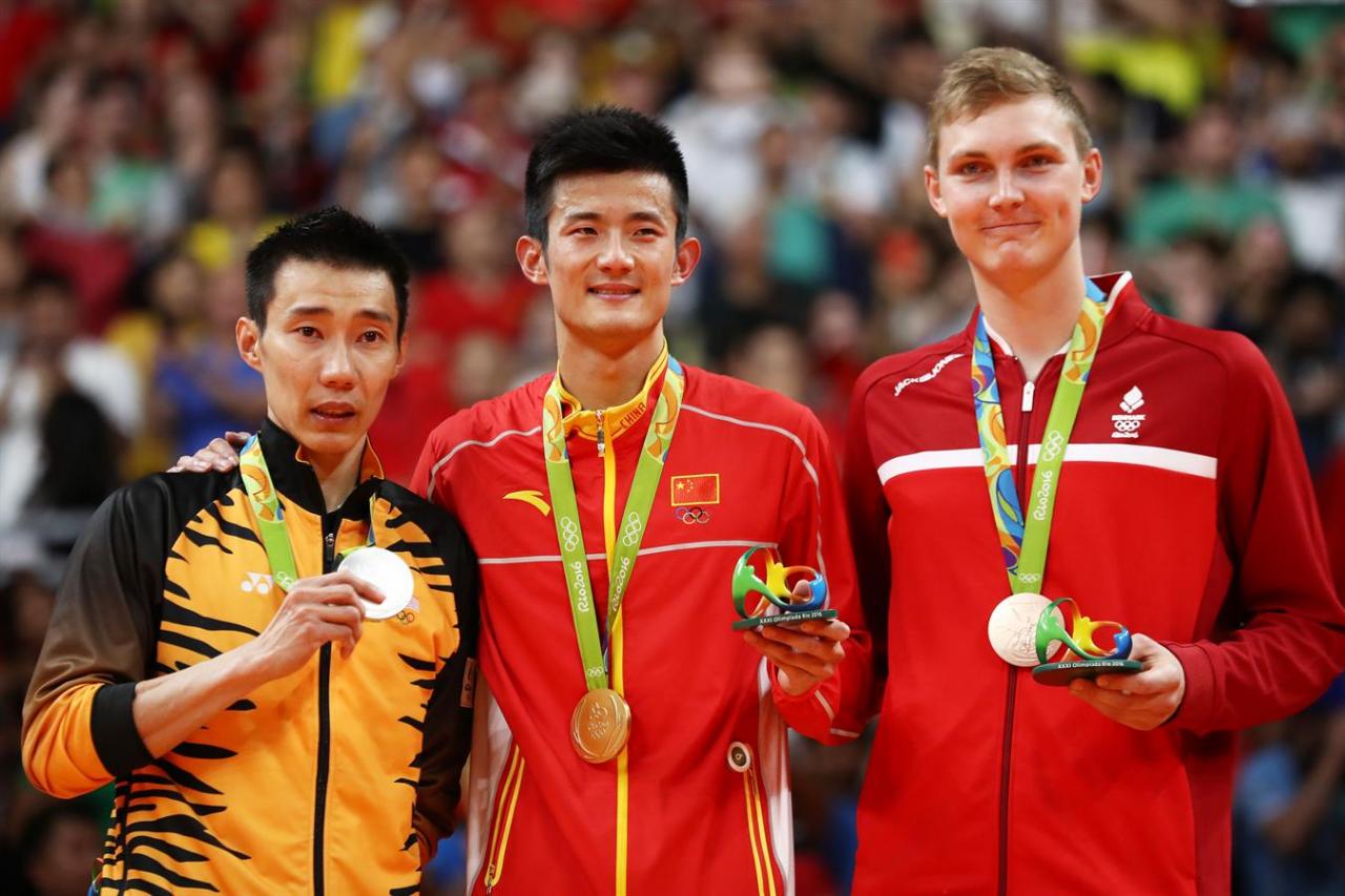 Medal - Lee, Chong Wei, Chen, Long, AXELSEN Viktor - Badminton - Malaysia, China, Denmark - Men's Singles - Riocentro - Pavilion 4