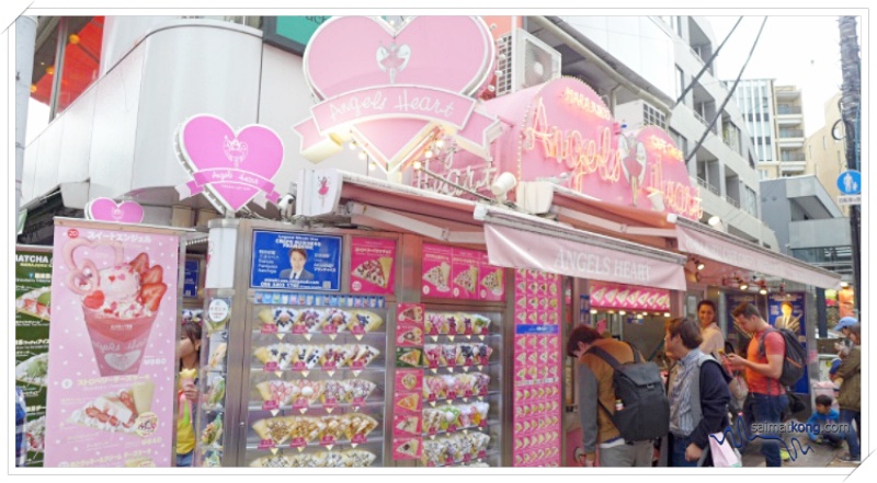 Travel Japan - A visit to Harajuku is not complete trying the crepes. The three famous crepe shops in Harajuku are Angel’s Heart, Marion Crepes, and Santa Monica Crepes. 