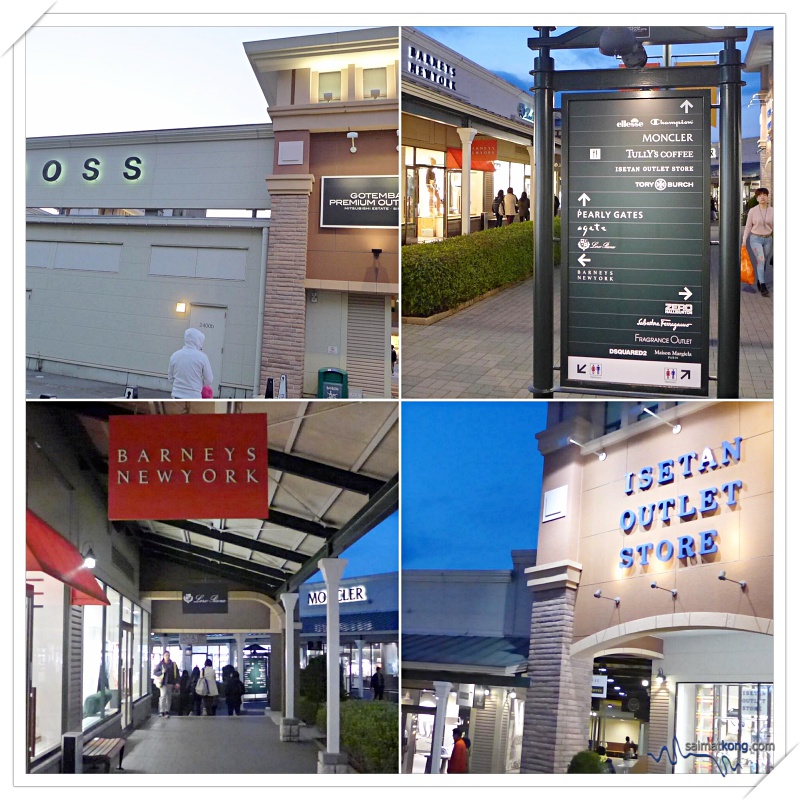 Tokyo Trip 2018 Highlights & Itinerary (Part 1) - Gotemba Premium Outlets is one of Japan’s famous outlet mall located very near Mt. Fuji. There are more than 200 stores offering luxury international brands with great discount.