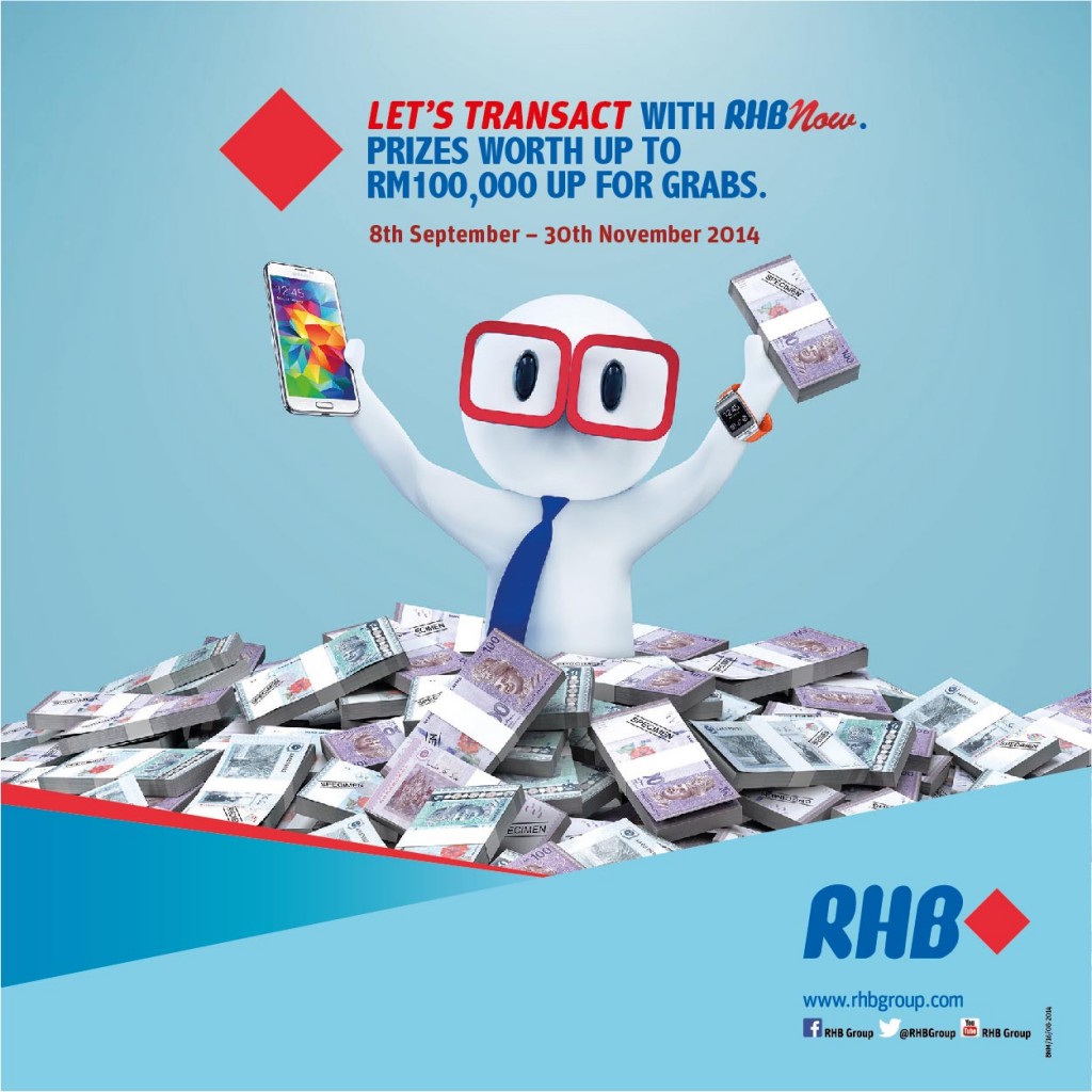 Transact with RHB Now to Win Prizes worth up to RM100,000!