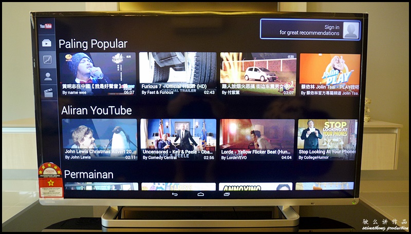 Watch Youtube from Pro Theatre Smart TV