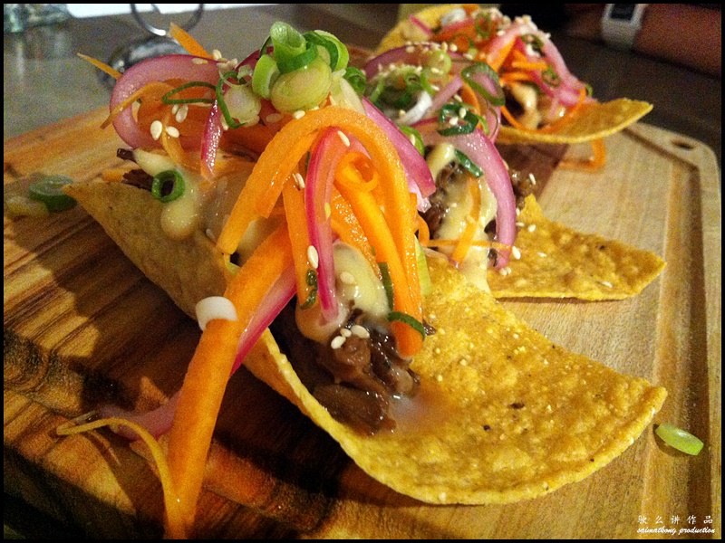 Miso brisket taco