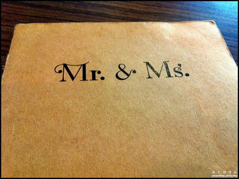 Mr. & Ms. Cafe @ Oasis Square, Ara Damansara : Menu