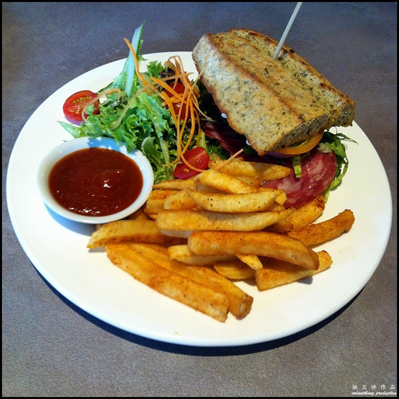 J&D Espresso @ Oasis BU 11, Bandar Utama : Italian Pork Salami Sandwich (RM27)