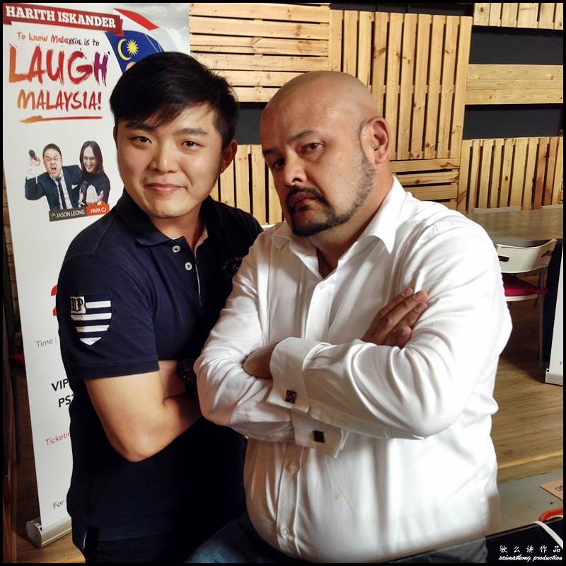 Since I was there early, I quickly take a picture with Harith Iskander, also known as The Godfather of Stand-up Comedy in Malaysia.