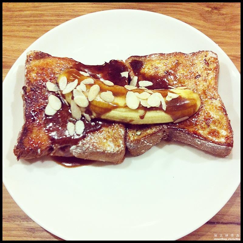 Nutmeg @ Bangsar Village II : Brioche French Toast with banana, almond and butterscotch (RM16)