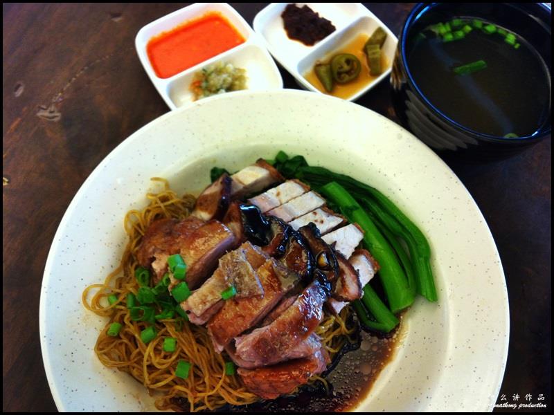 Zok Noodle House (竹面馆) @ Bandar Puteri, Puchong : Triple Roast Meat Combination (Roasted Pork 燒肉, Char Siew 叉燒 & Roast Duck 烤鸭) Wonton Noodles