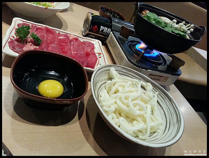 Hokkaido Sushi 比海道寿司 @ 1 Utama Shopping Centre : Sukiyaki (RM16.80) add Udon (RM4.00)