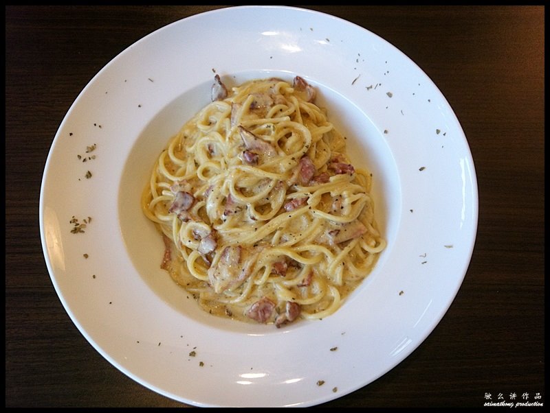 Le Pollidor Cafe.Dining @ Bandar Puteri, Puchong : Alfredo with Bacon (RM18.90)