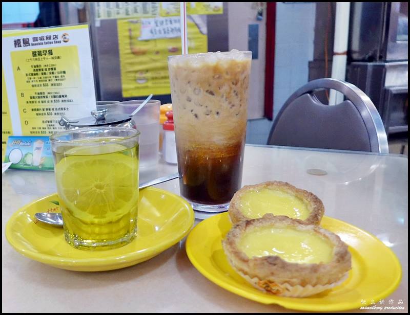 Day 4 in Hong Kong : Honolulu Coffee Shop (檀島咖啡餅) @ Wan Chai 灣仔 : Hot Honey Lemon & Milk Tea (Cold)