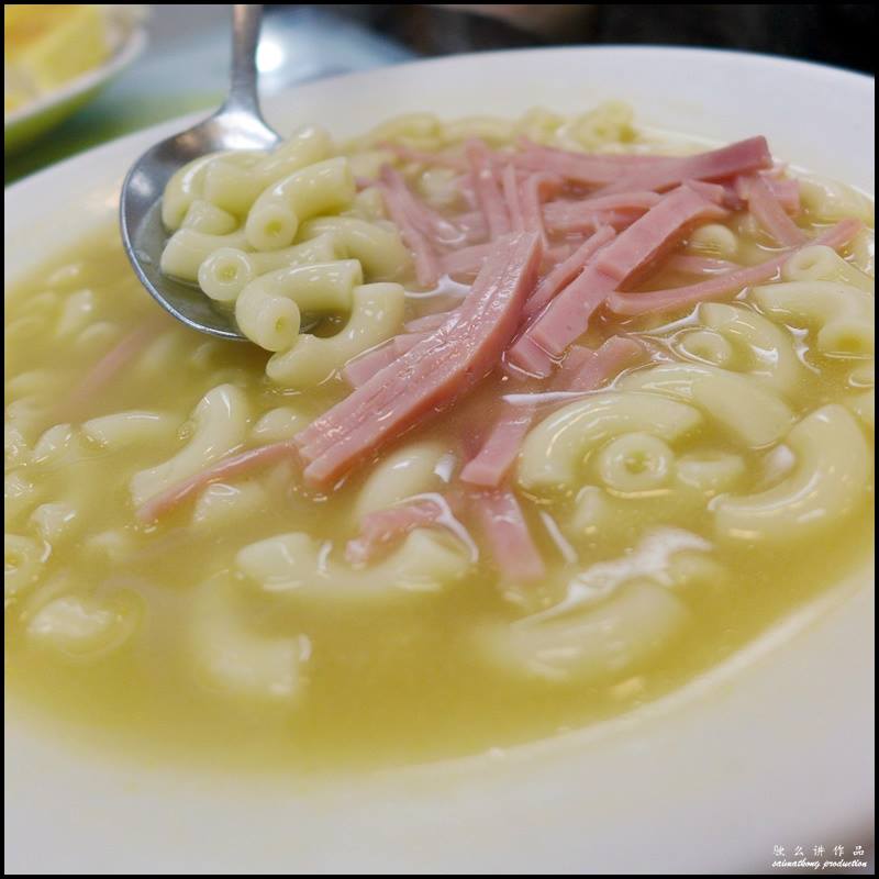 Day 6 in Hong Kong : Australia Dairy Company (澳洲牛奶公司) @ Jordan 佐敦 : Macaroni Soup with Ham Strips 火腿通粉