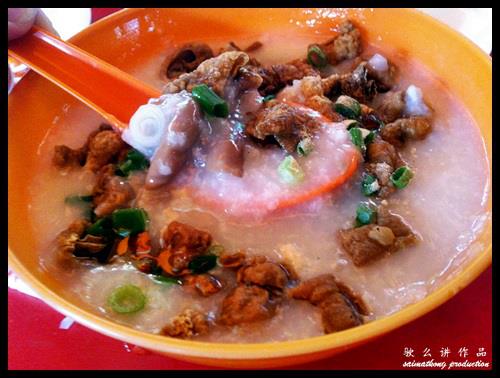 Pork Intestines Porridge RM6.00 : Imbi Market