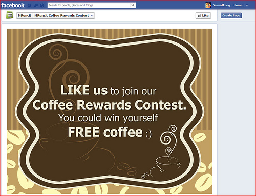 Like MRuncit Facebook, you will be able to join the coffee rewards contest and win some free coffee! I just love coffee! Weehhee.