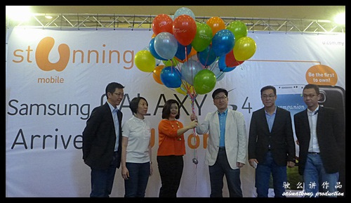 Samsung Galaxy S4 official launch ceremony by the Key person of Samsung Malaysia and representatives from the telcos