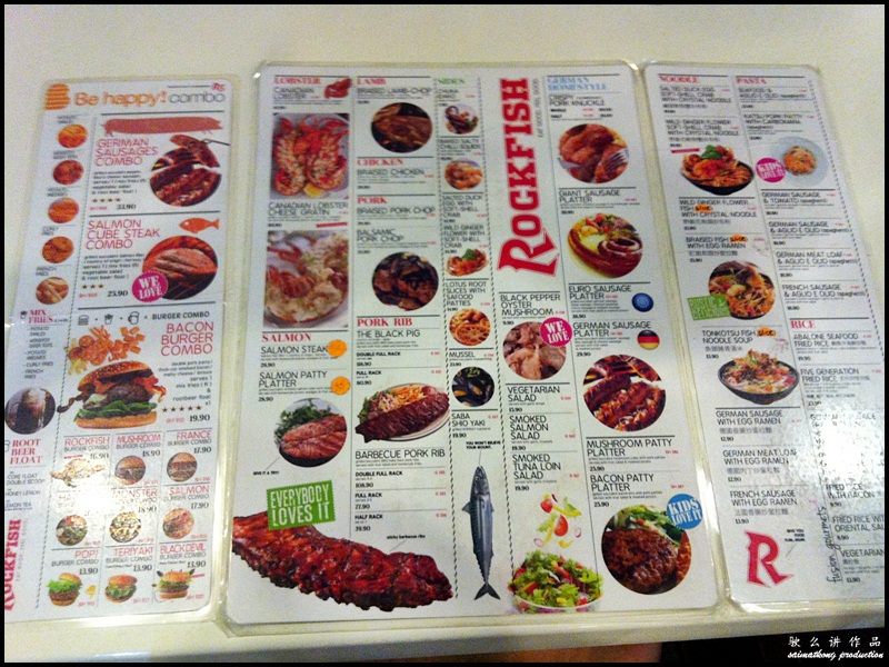 Rockfish Noodle Bar @ IOI Boulevard, Puchong : Menu