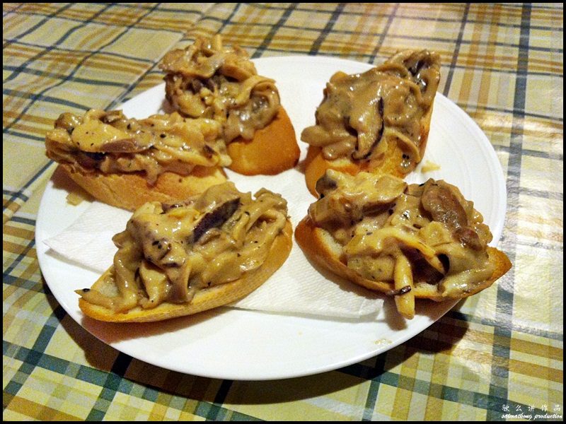 Retro Kitchen (星光美食) @ SS2, PJ : Mushroom Bruschetta (RM10.90)