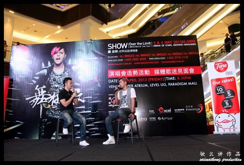 Show Luo being interviewed during a promotional event for his upcoming concert