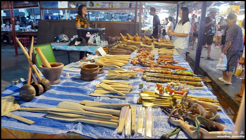 Phuket Weekend Night Market @ Phuket Town : local decorative items, wood carvings and crafts.