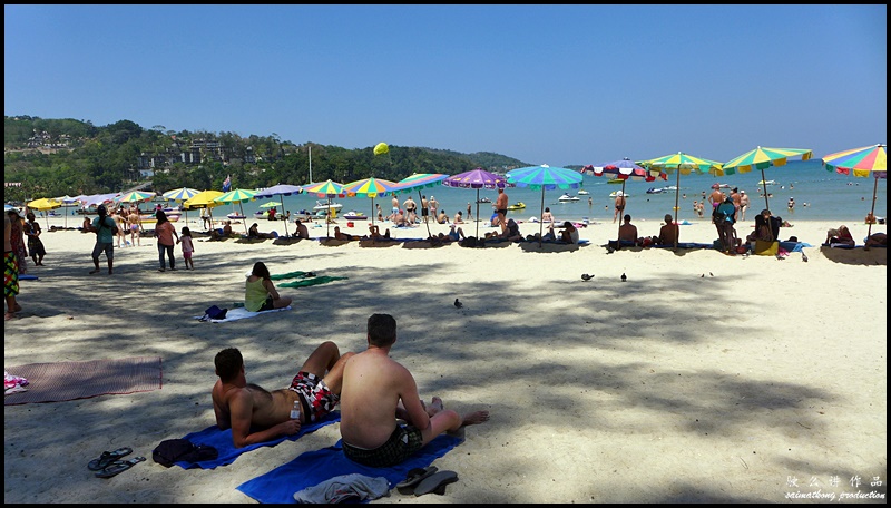 Patong Beach is crowded with tourists throughout the year.