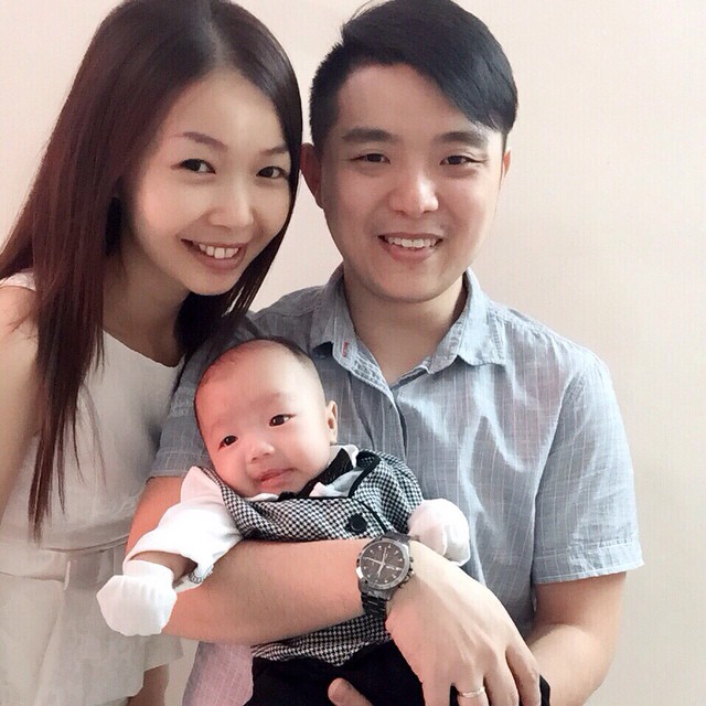 With my wifey and baby boy, Aiden