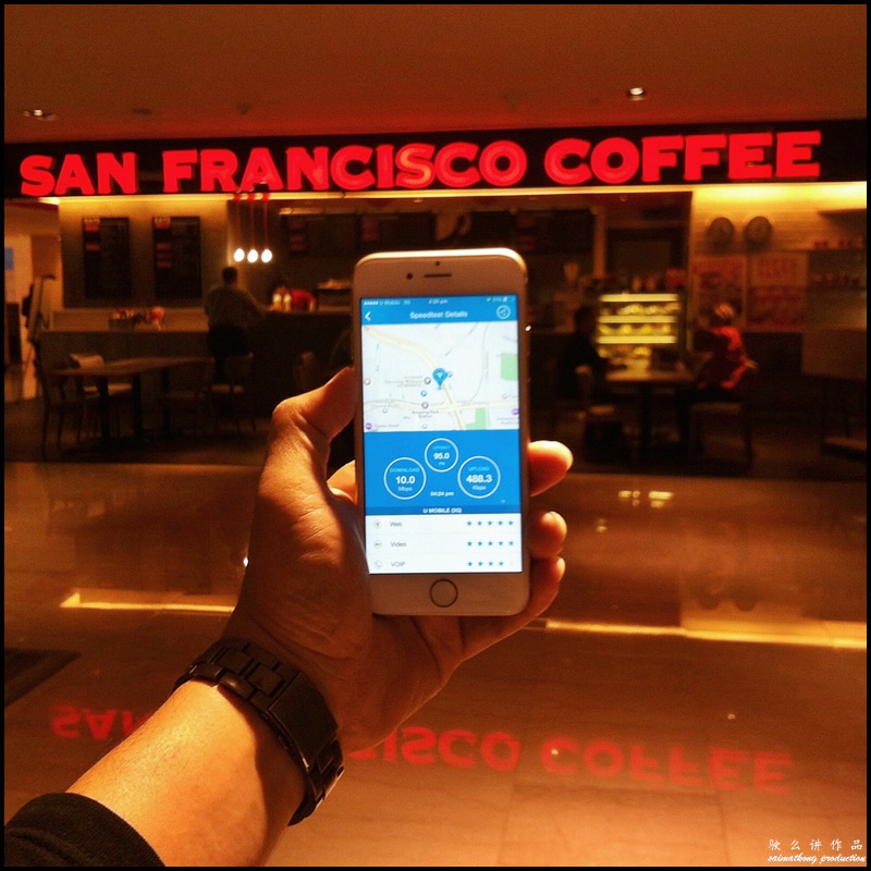 Speedtest of U Mobile @ San Francisco