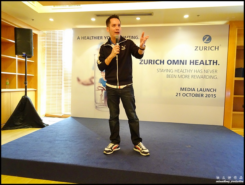 Celebrity TV Host, Adam Carruthers was present at the Zurich Omni Health event sharing Malaysians' perception towards preventative medicine.