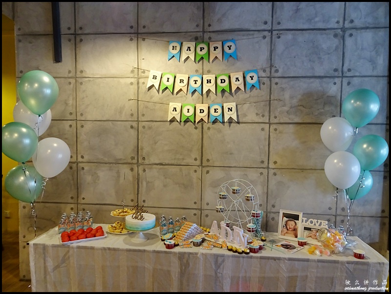 The lovely birthday dessert table.