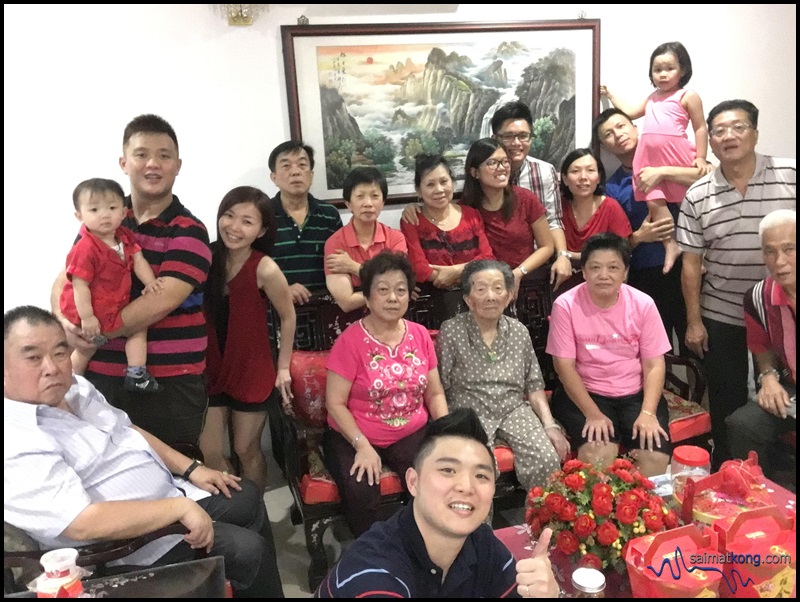 Our annual group photo at my grandma's house. Say cheese!