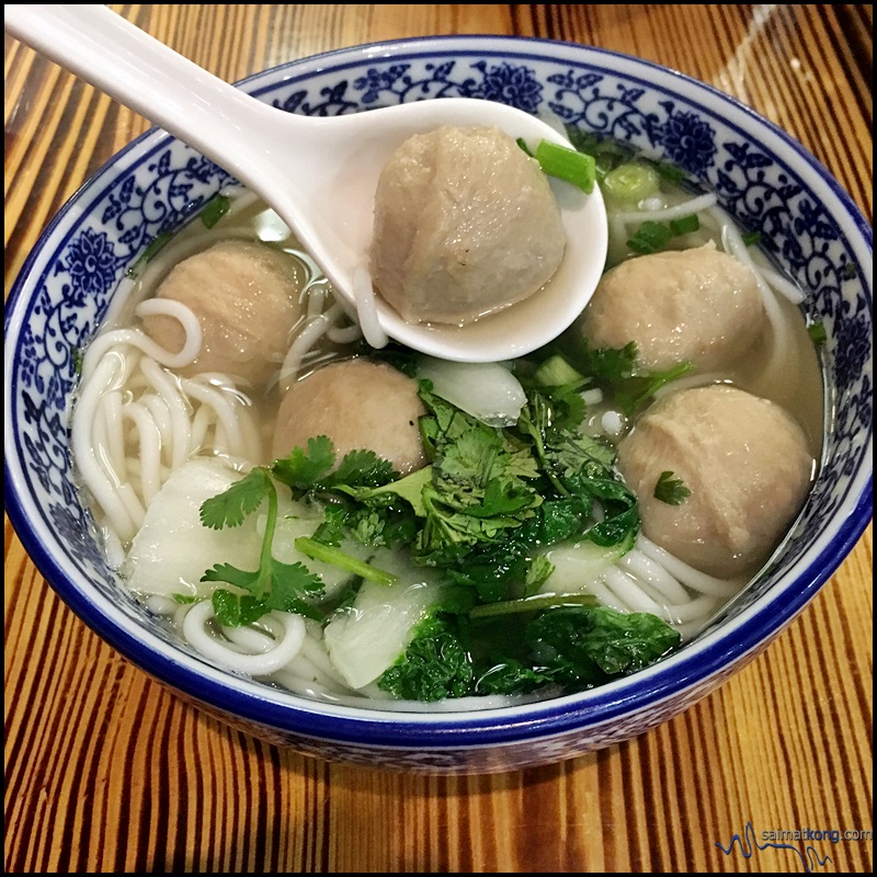 GO Noodle House (有間麵館) @ 1 Utama Shopping : Signature Mi Xian with bursting meat balls in clear soup broth