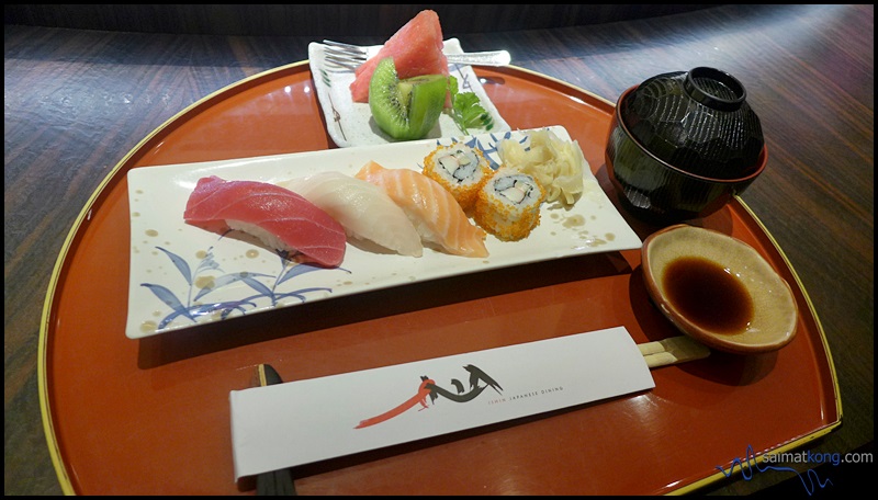Ishin Japanese Dining @ Old Klang Road : The nigiri sushi set consists of an assortment of sushi. 