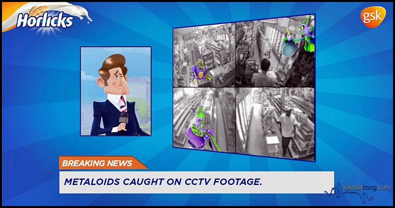 The cctv footage revealed that the Horlicks are stolen by robots. 
