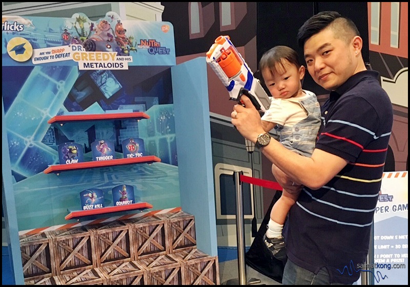 Both me and Aiden had so much fun at the Sharp booth shooting down Dr. Greedy and his metaloids. Hehe
