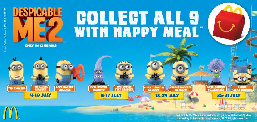 Collect Your Despicable Me 2 Minions Mcdonald S With Happy Meal Toy I M Saimatkong