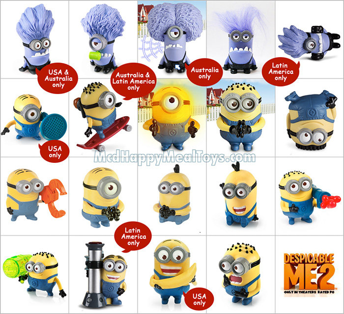 A comprehensive list of Despicable Me Minion toys available worldwide.