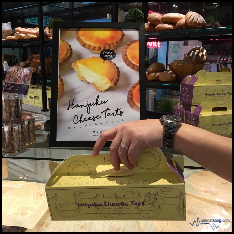 Lavender Bakery introduced their Hanjuku Cheese Tarts which is priced at RM6 per piece or RM33 for 6 pieces.