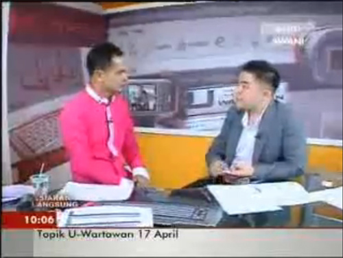 Me live @ Astro Awani @ MASYARAKAT TANPA TUNAI