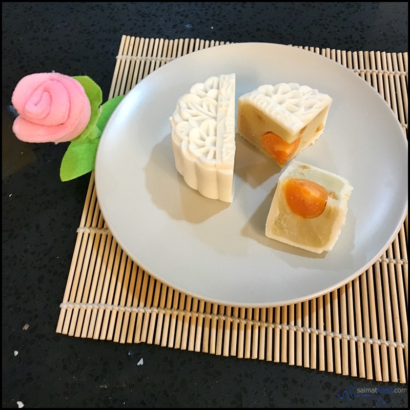 Snowskin Mooncakes from Oriental Group of Restaurants : White Lotus Paste with Single Yolk