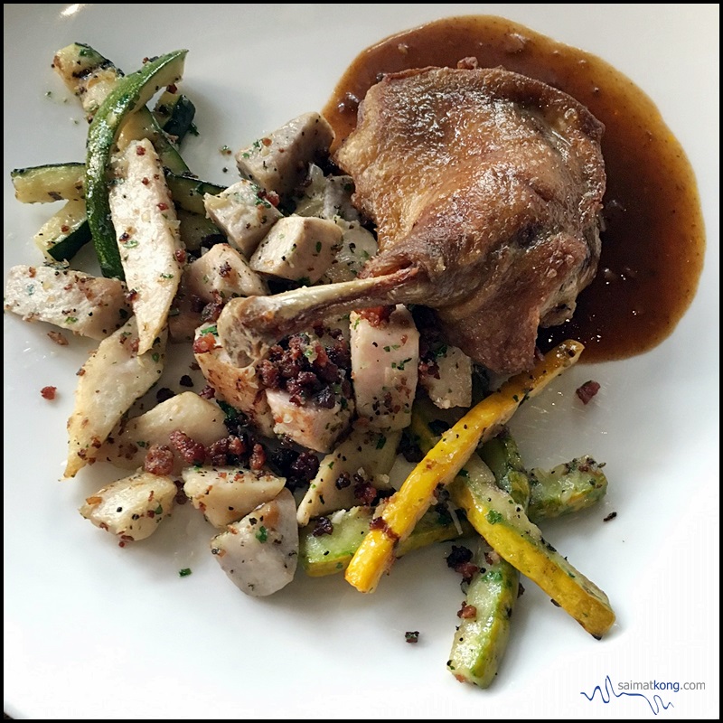 Naughty Babe Dirty Duck @ Desa Sri Hartamas - Dirty Duck is served with sautéed yam pork bacon, grilled zucchini and mushroom sauce.