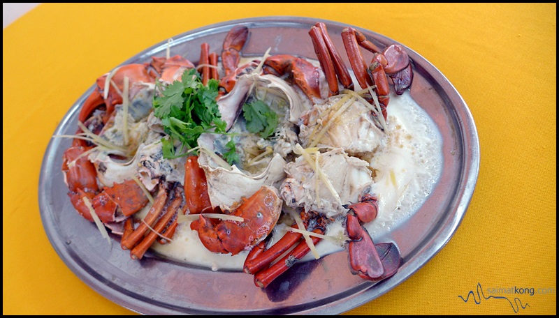 Crab B Seafood Restaurant 螃蟹哥哥海鮮飯店 @ Puchong Jaya  : Steamed Egg Crabs (花雕蛋蒸蟹)