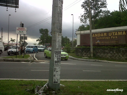 Road closure in Bandar Utama - Jalan Tanjung
