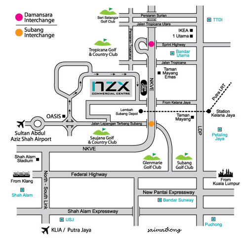 牛车水 NiuZeXui, NZX @ Ara Damansara Location Map