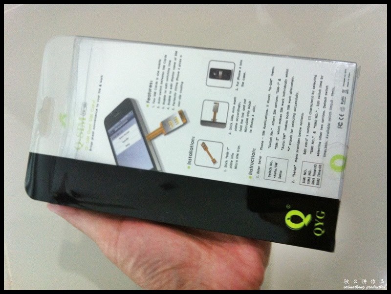 2 in 1 (Q-SIM Dual SIM Card Multi-SIM Card + Plastic Case) For iPhone 4