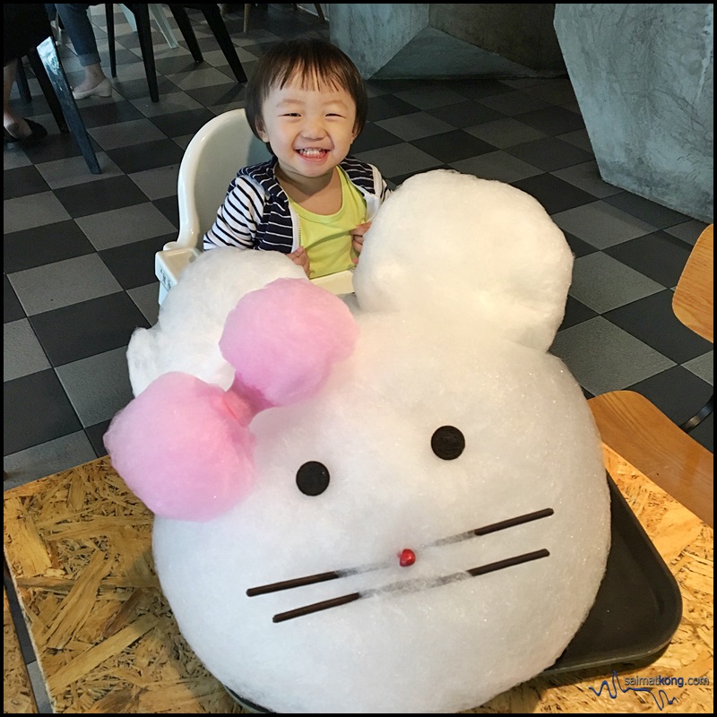 Aiden is Two! : Aiden @ 23 months old- with Hello Kitty bingsu