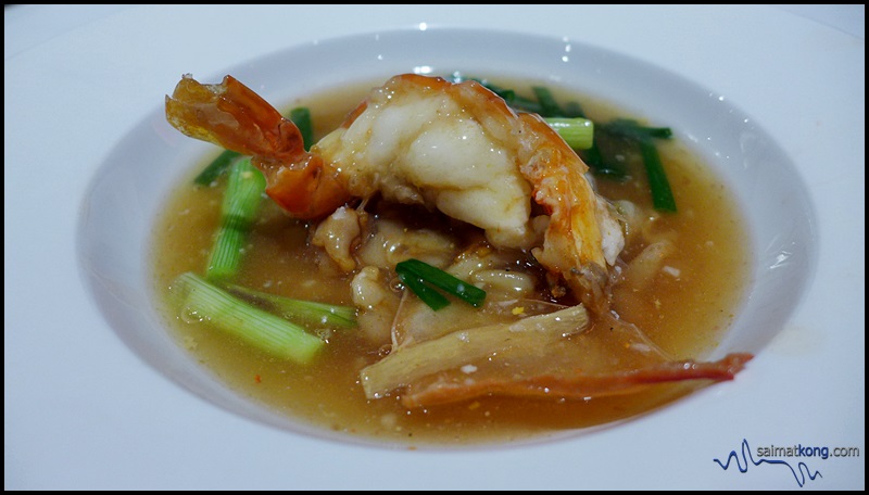 MIGF 2016 Menu @ Dynasty Restaurant, Renaissance Hotel KL - Flat Noodles with King Prawn, ginger and scallion. 