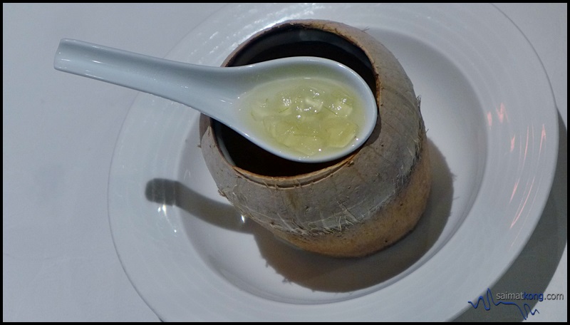 MIGF 2016 Menu @ Dynasty Restaurant, Renaissance Hotel KL - Dessert takes a luxurious turn with a serving of Double Boiled Bird's Nest and Aloe Vera in Coconut. 