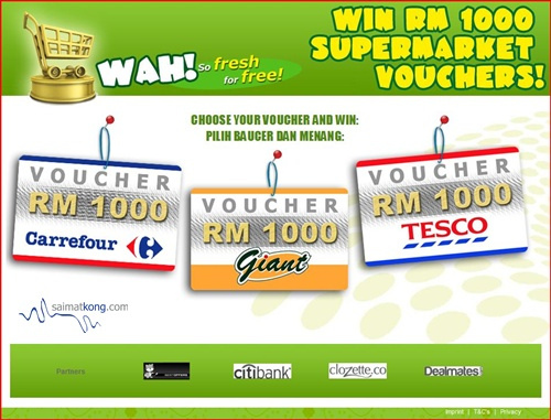 Win RM1000 Supermarket Vouchers!? Carrefour, Giant, Tesco. Scam? Database collection?