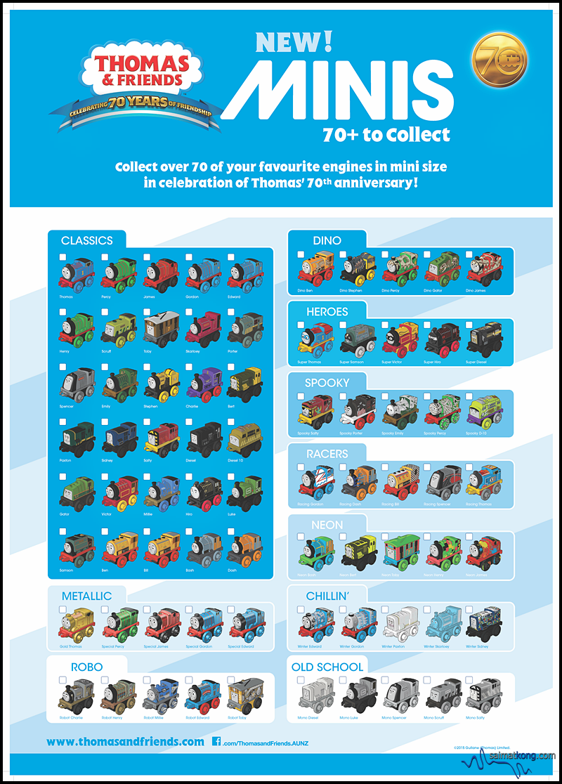 thomas and friends minis list