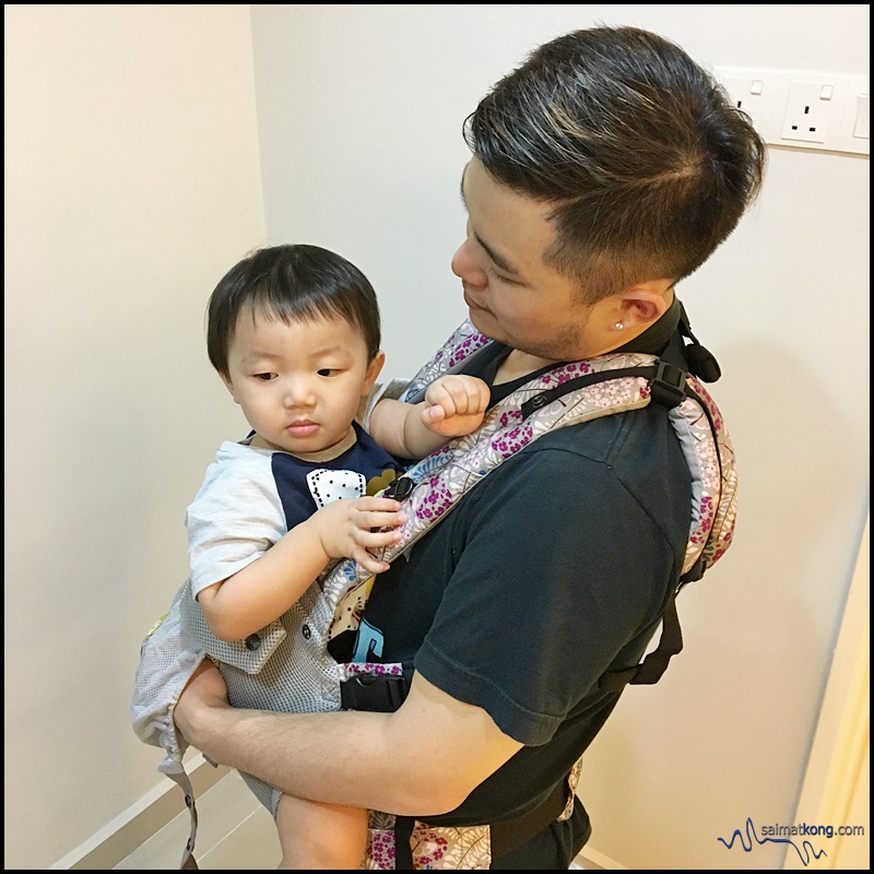 LÍLLÉbaby® Complete AirFlow Baby Carrier : The Husband also tried and testified that it feels comfortable and his back doesn't ache after hours of usage. He now seems to enjoy babywearing Aiden.